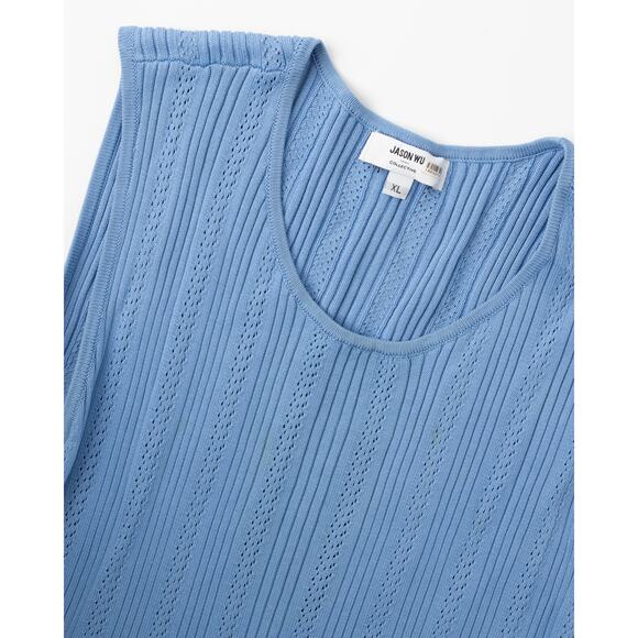 Jason Wu Collective Blue Knit Midi Dress Size XL - Picture 6 of 9